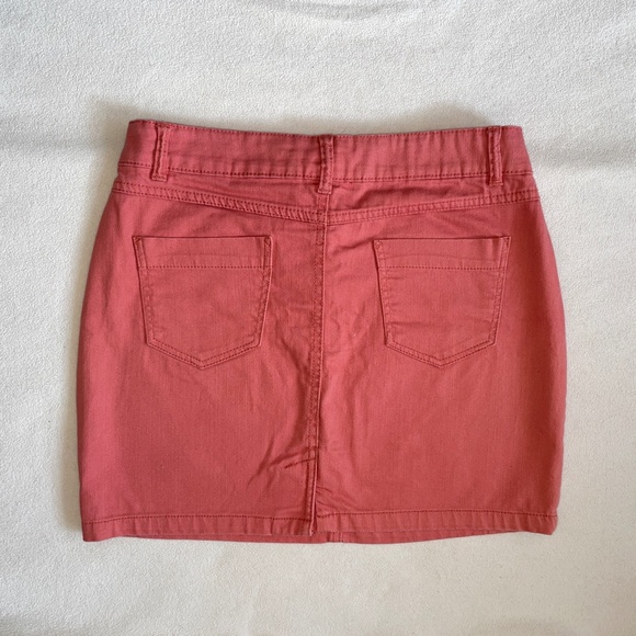 EUC Liquid X Denim Mini Skirt in Salmon Size 5/6 - Picture 2 of 4
